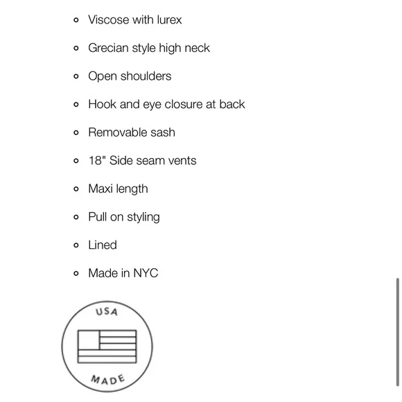 Emerson Fry Pandora Maxi in Black Lurex Size XS, S Available NWT - Picture 3 of 12